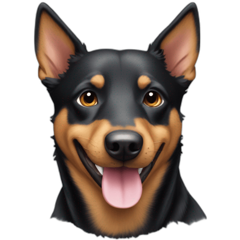 australian kelpie senior dog face emoji