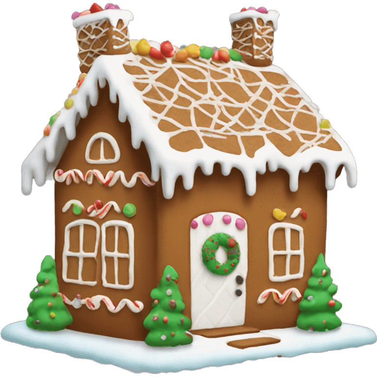 Aesthetic gingerbread house emoji