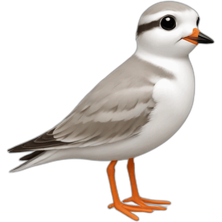 smiling piping plover emoji