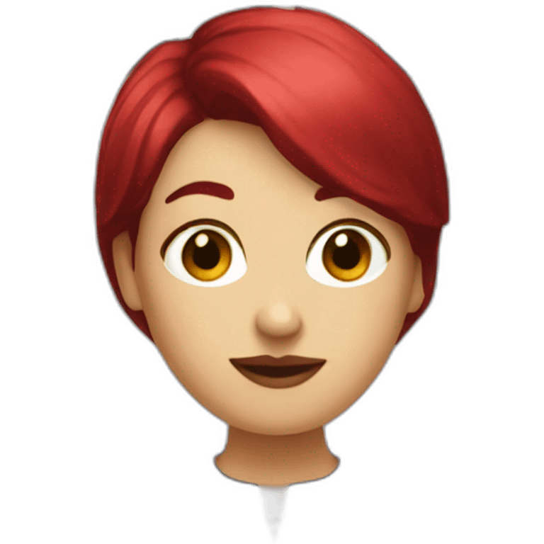 woman politician with short straight ruby hair emoji