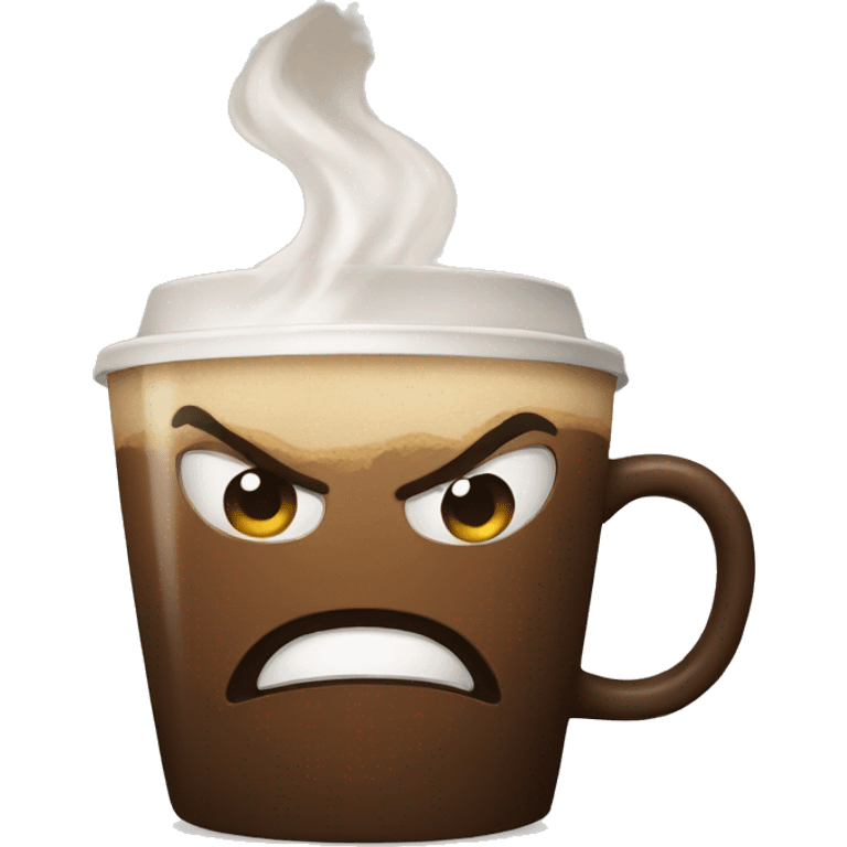 Coffee angry emoji