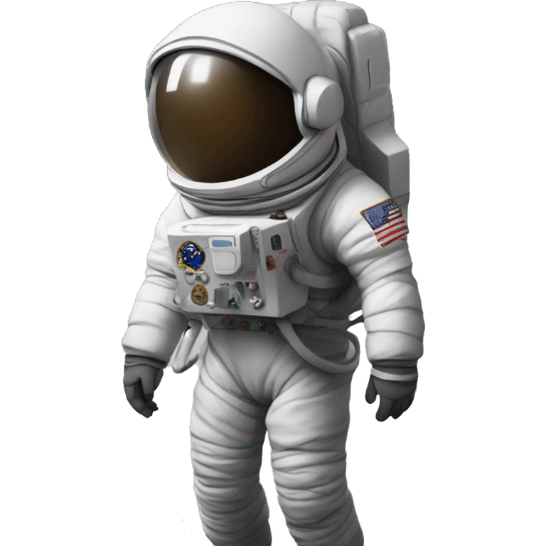 full-length astronaut with computer in hands emoji