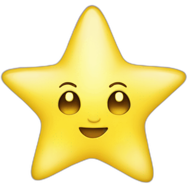 Shining star in lemon shape with forever sign emoji