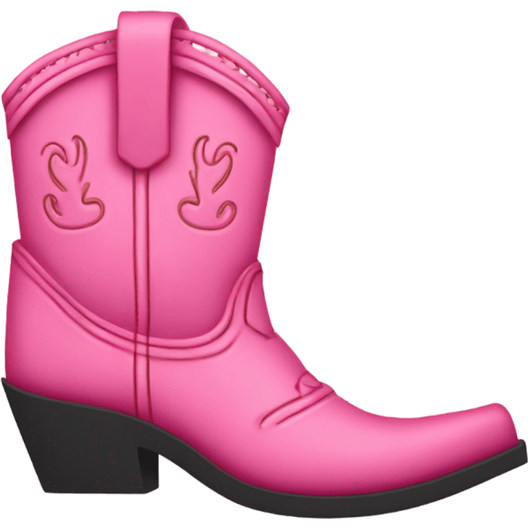 A pink cowboy boot  emoji