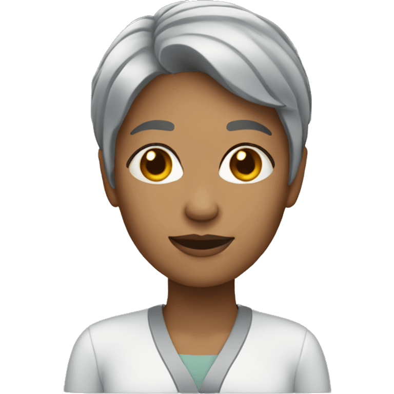 woman with short grey hair emoji