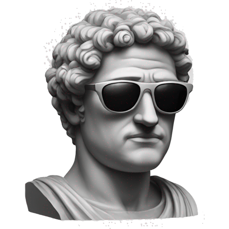 greek sculpture wearing sunglasses emoji