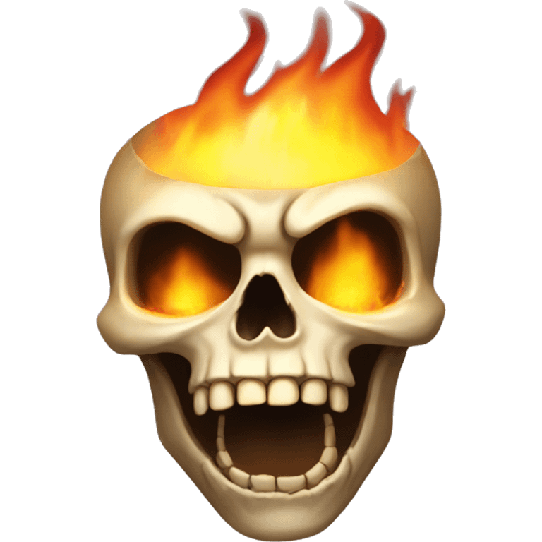 skull mewing fire emoji