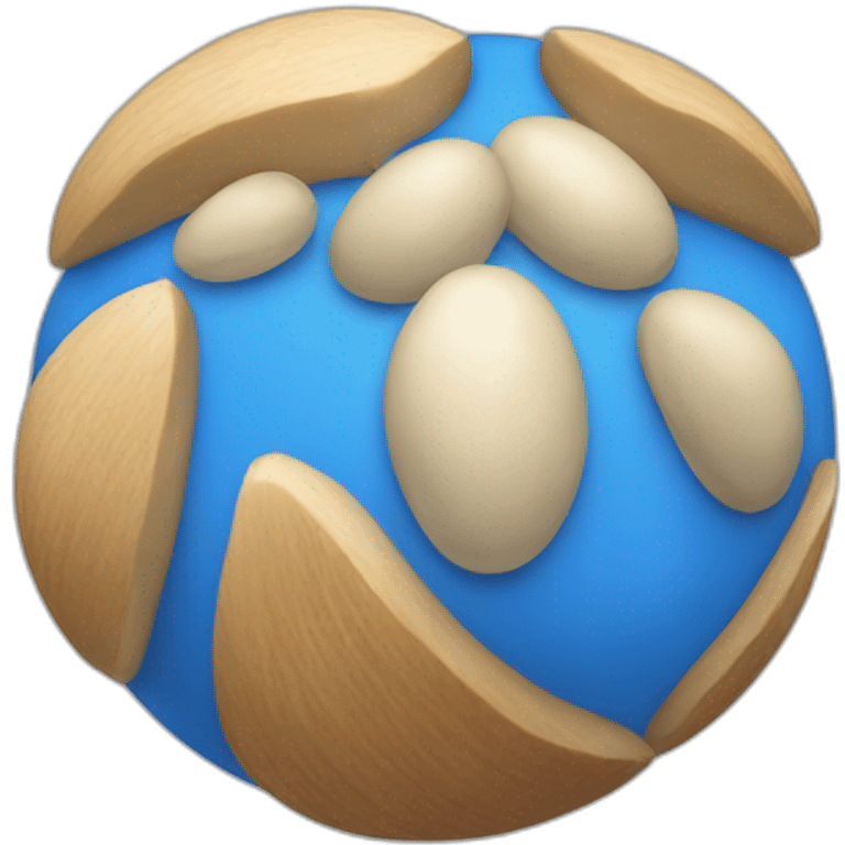 Blue nuts emoji