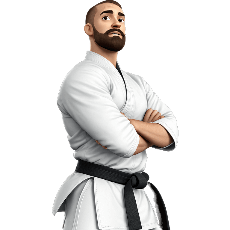 focused martial artist portrait emoji