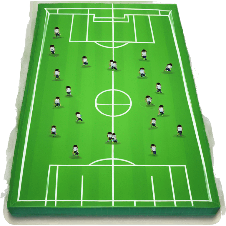 Soccer field with players emoji