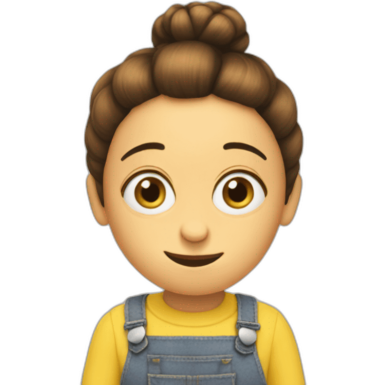 minions with a brown chignon emoji