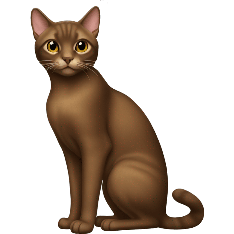 havana brown Cat Full Body emoji