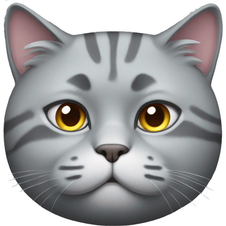 fat grey cat emoji