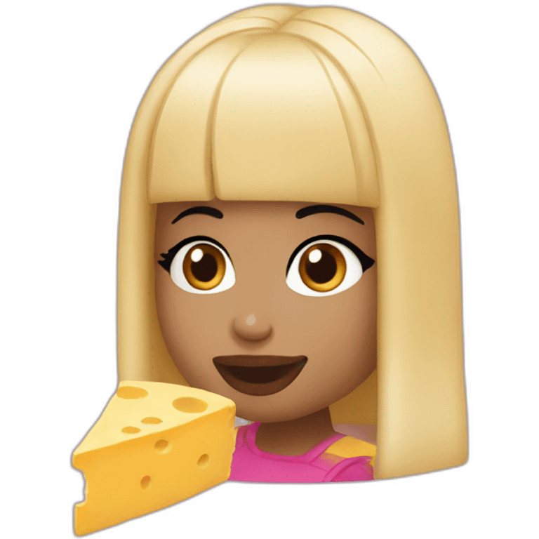 Nicki Minaj eating cheese emoji