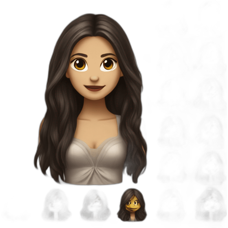 Elena Gilbert un vampire diares with long hair by Nina dobrev emoji