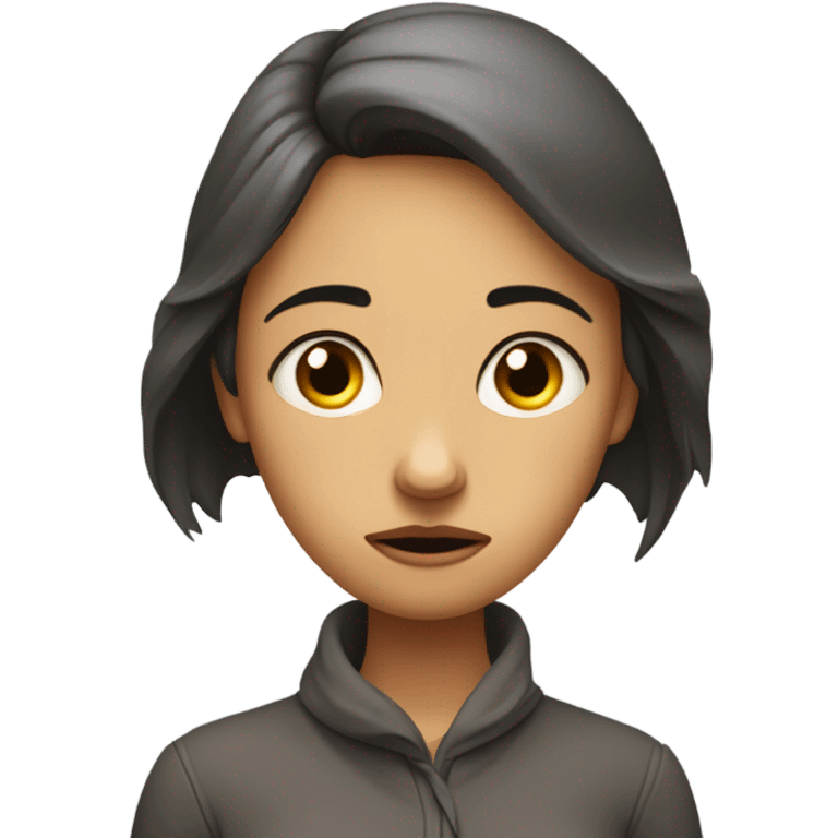 anxious looking woman emoji