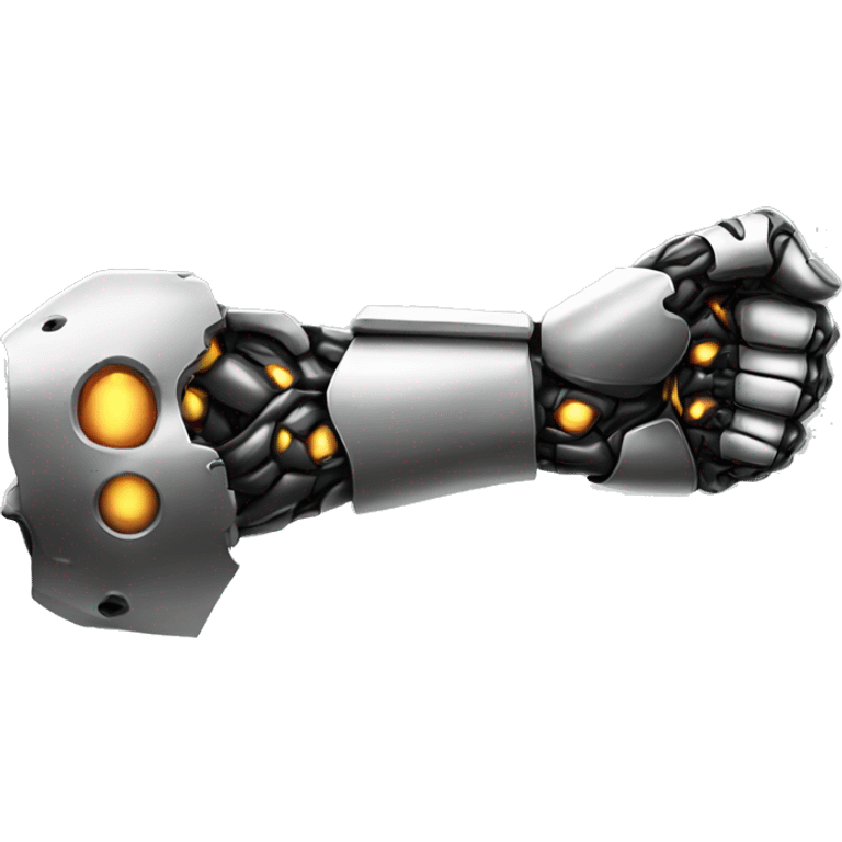 Cyborg arm only flexing bicep and shoulder emoji