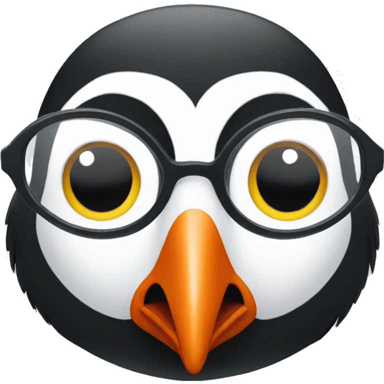 puffin with glasses emoji