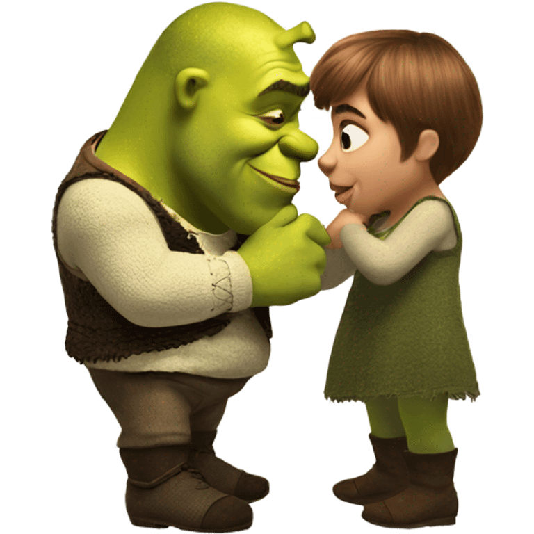 shrek kissing shrek emoji