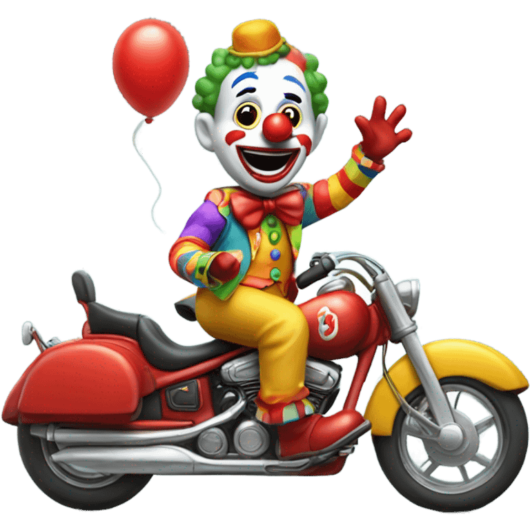 Clown on a motorcycle  emoji