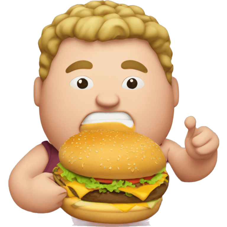 Fat person eating a burger  emoji