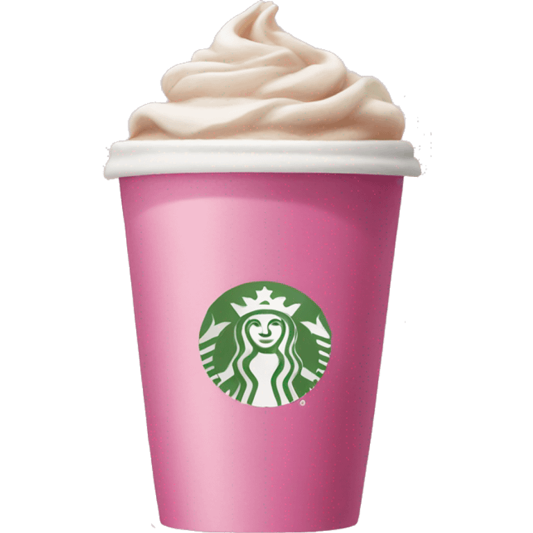 Pink Starbucks emoji