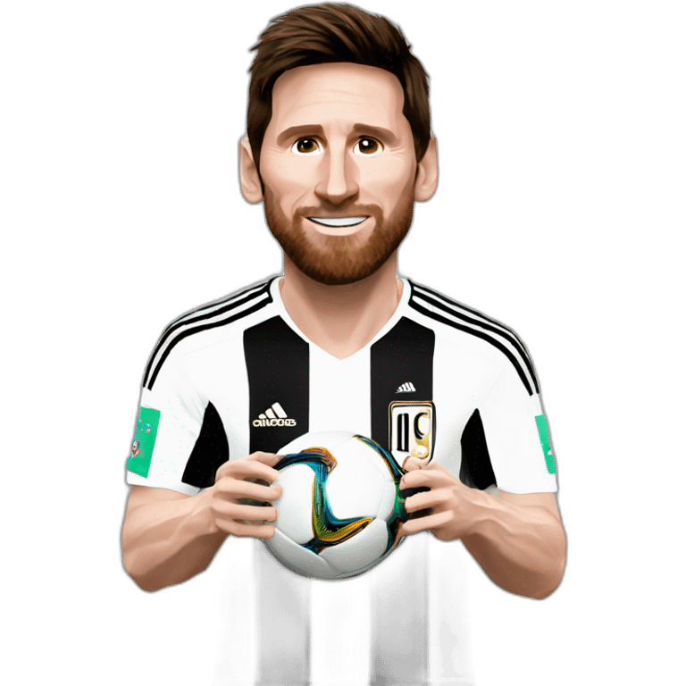 Messi with worldcup emoji