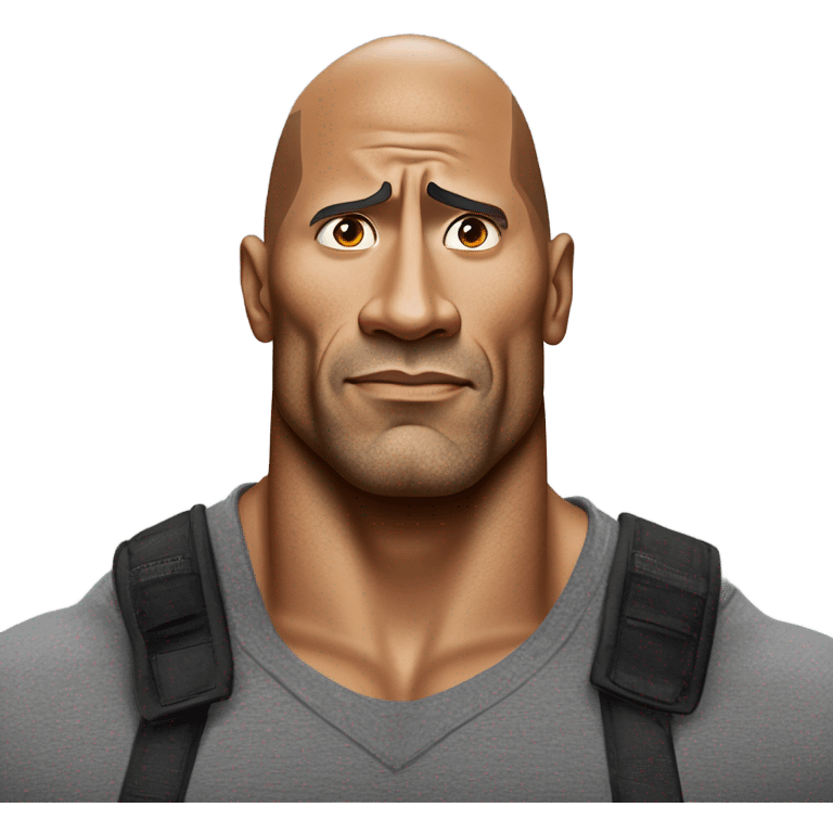 the rock johnson looking sus emoji