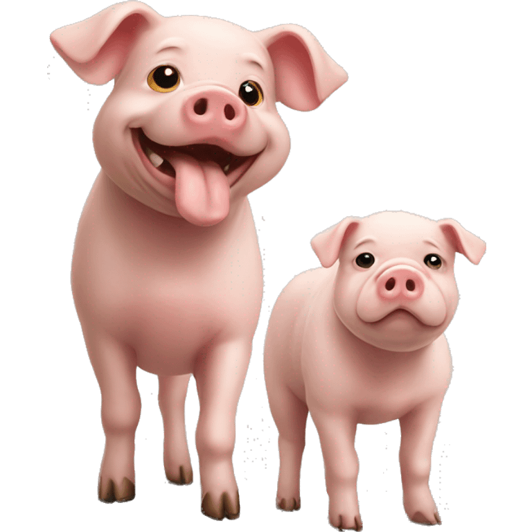 Pig with dog emoji