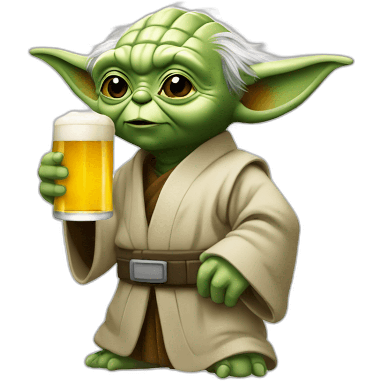 Yoda qui boit de la bière  emoji