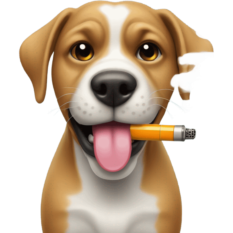 Dog with a vape emoji