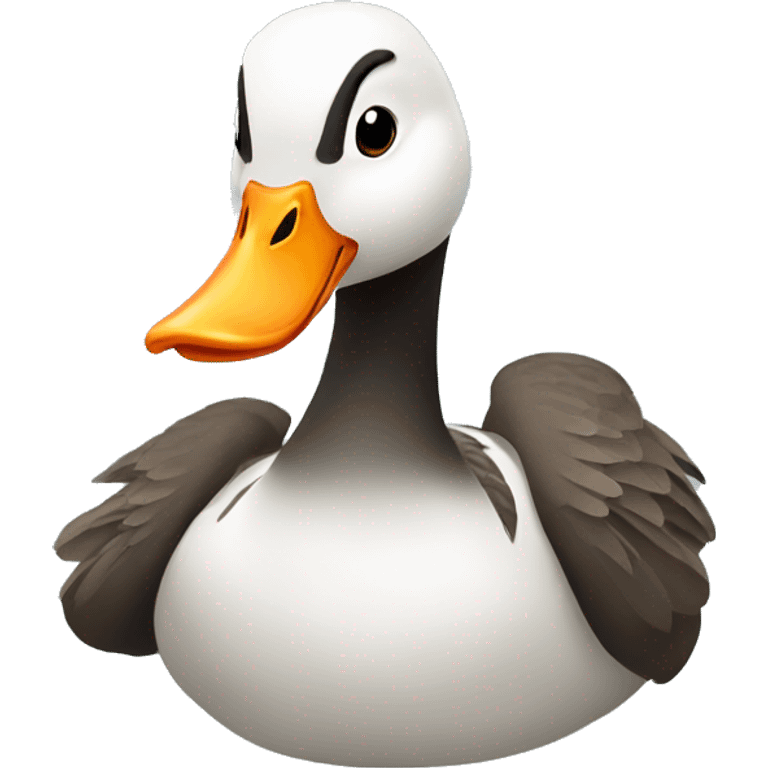 Goose goose duck with pistol emoji