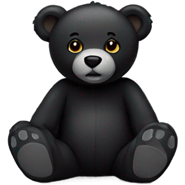 black teddy bear emoji