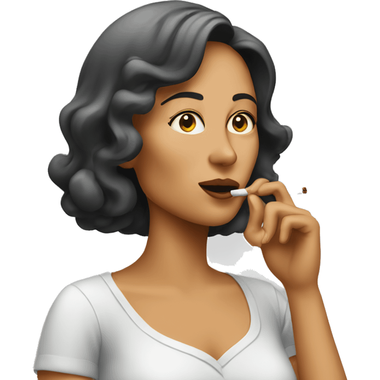 A woman smoking  emoji