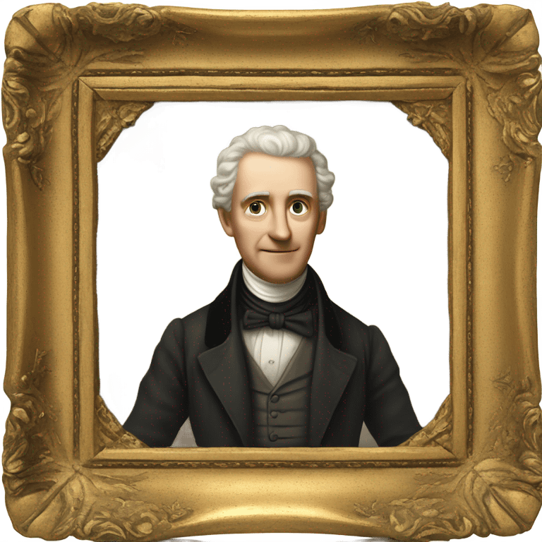 white gentleman in antique frame emoji