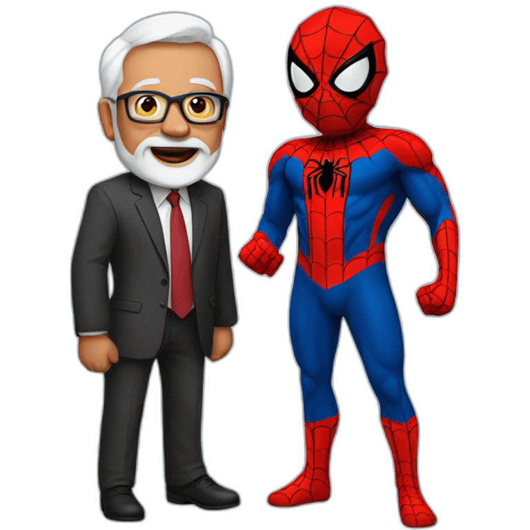 Modi and Spiderman  emoji