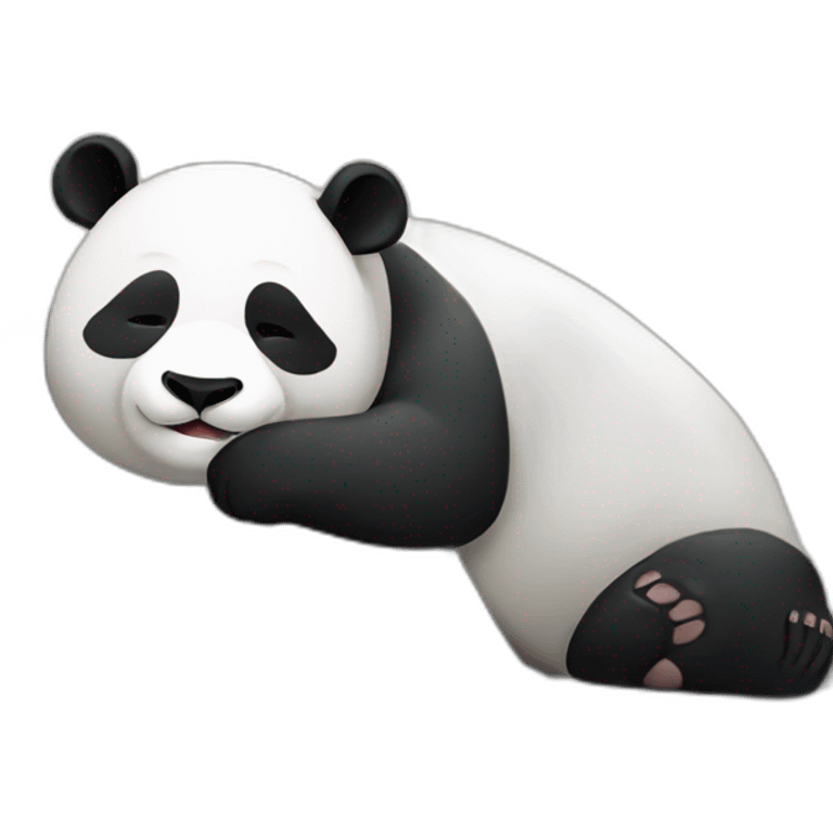 Panda sleeping at Office in front of laptop  emoji