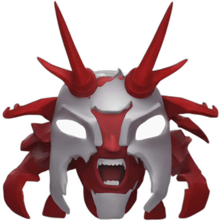 Red Roblox Dominus with horns emoji