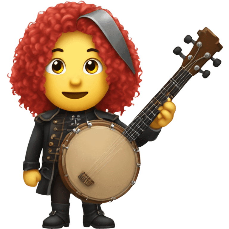 Vivaldi standing chibi banjo Red wig emoji