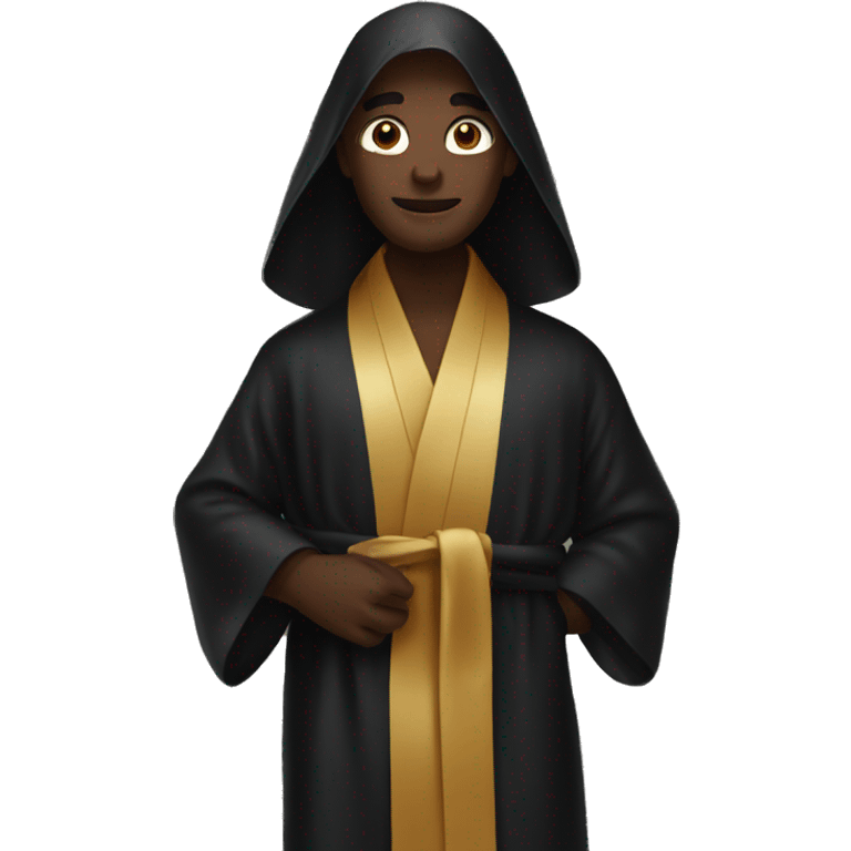 Long black silk robe emoji