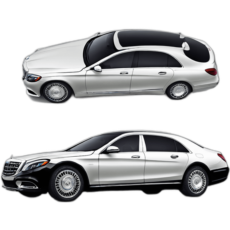 Mercedes maybach two color profile view emoji