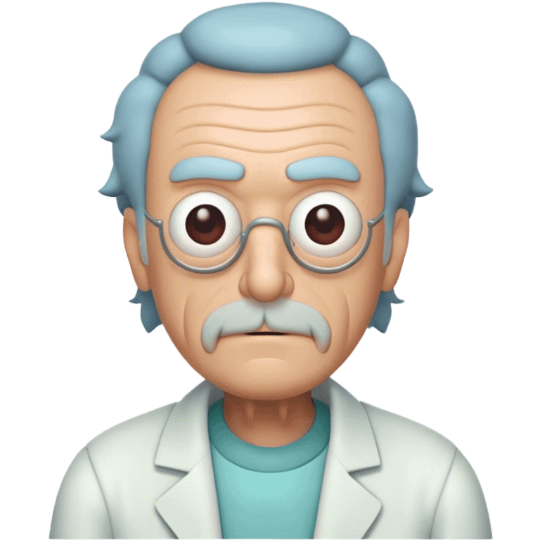 Grand pa rick from Rick and morty no facial hair half body emoji