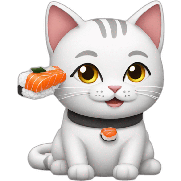 Katze mit Sushi emoji