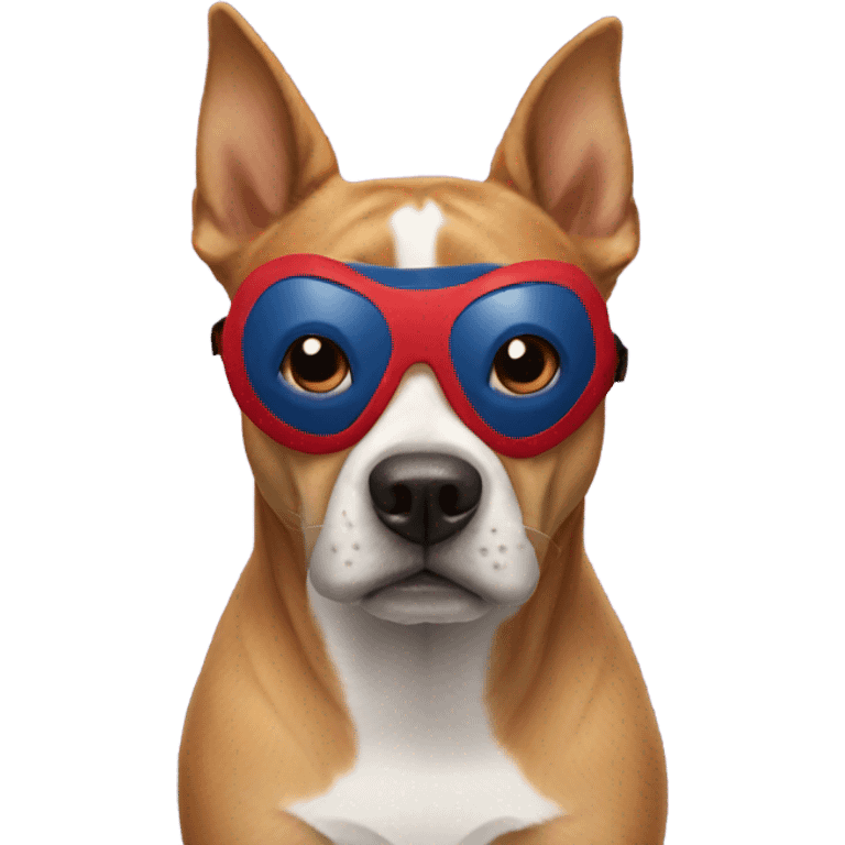 DOG in SPIDER MAN mask emoji