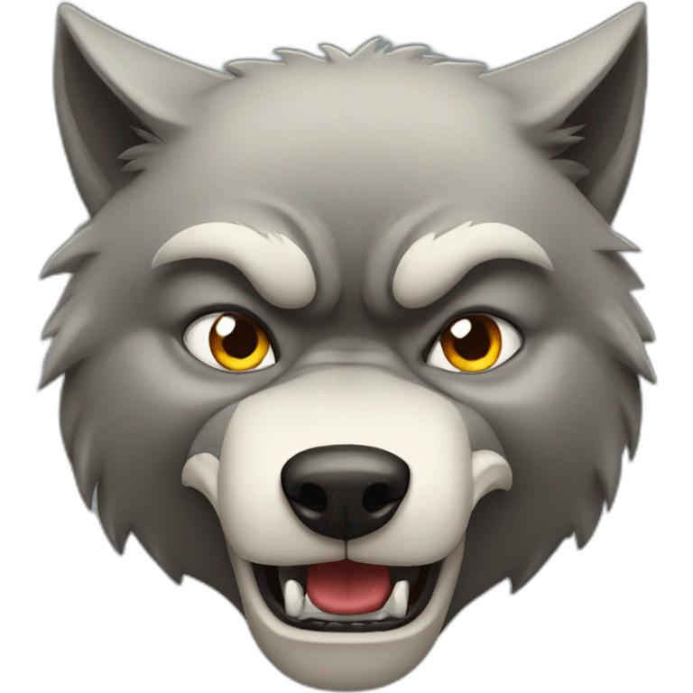 very angry wolf emoji