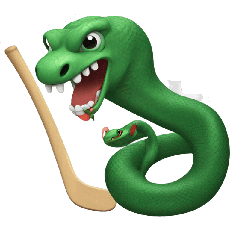 Hockey playing snake  emoji