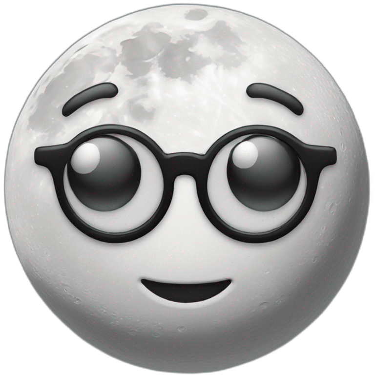 Moon with glasses emoji