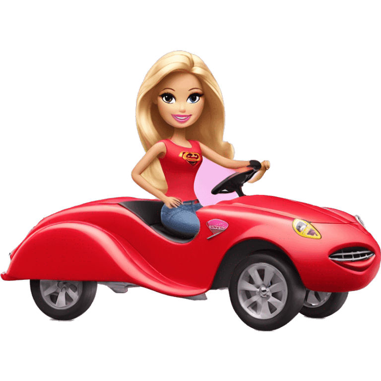 barbie driving mcqueen emoji