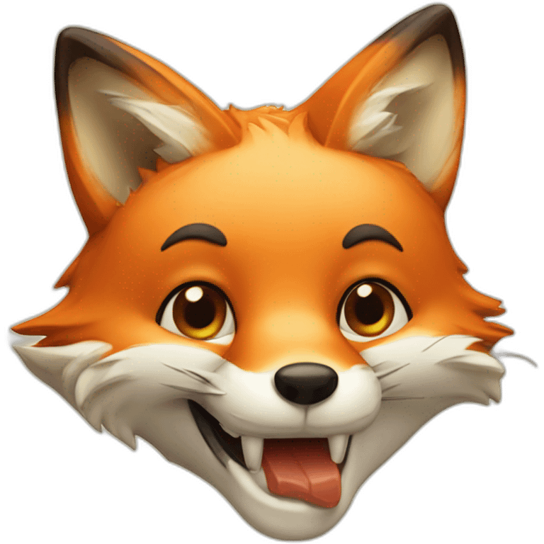 Fox eating Cheese emoji