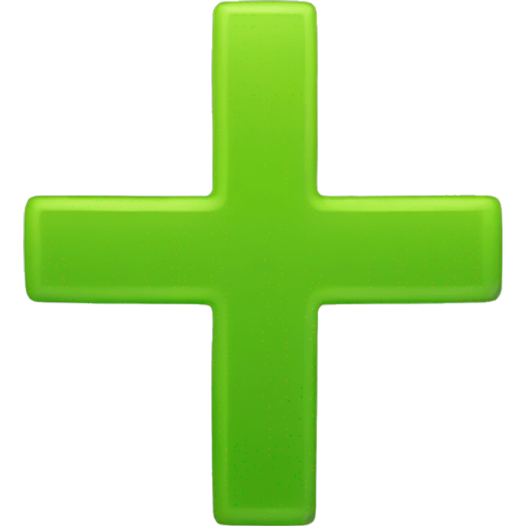 A simple green large plus symbol emoji